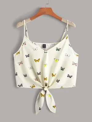 top estampado de tirantes