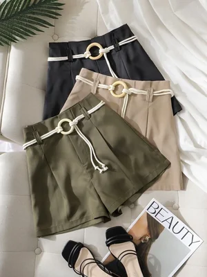 short con cinturon de aro